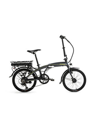 BİSAN PRİME ELEKTRİKLİ KATLANIR BİSİKLET 32 CM V 20 JANT 7 VİTES MAT GRİ SARI