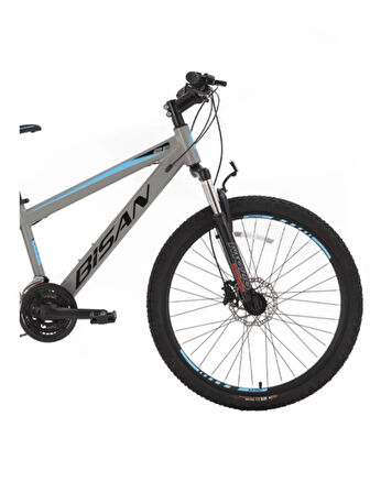BİSAN COOPER DAĞ BİSİKLETİ 35 CM HD 26 JANT 21 VİTES AÇIK GRİ SİYAH MAVİ