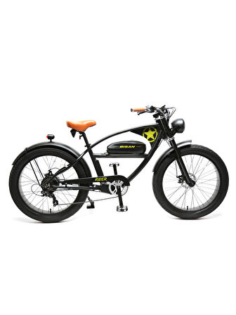 BİSAN RİDER ELEKTRİKLİ BİSİKLET 46 CM DİSK FREN 26 JANT 7 VİTES MAT SİYAH YEŞİL