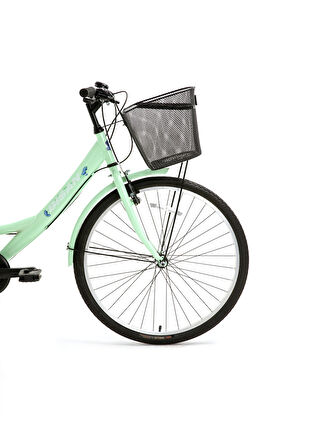 BİSAN LOTUS ŞEHİR BİSİKLETİ 34 CM V 24 JANT 21 VİTES MİNT YEŞİL BEYAZ