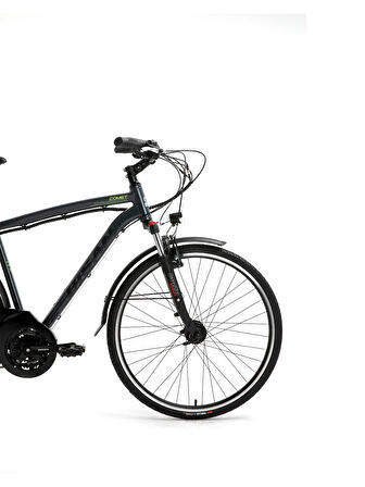 BİSAN COMET ELEKTRİKLİ BİSİKLET 52 CM V 28 JANT 21 VİTES PARLAK GRİ SARI