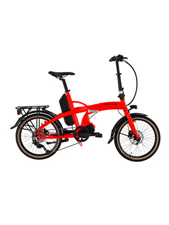 BİSAN E-FOLDING STRİKE ELEKTRİKLİ KATLANIR BİSİKLET 46 CM DİSK FREN 20 JANT 9 VİTES NEON TURUNCU SİYAH