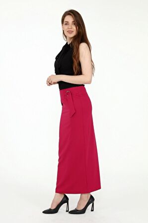 Kadın Cep Detaylı Poliviskon Kalem Etek 2107/95