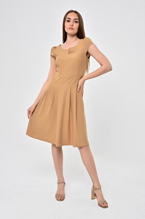 Kadın Yazlık Pile Detaylı kısa Elbise 3901/100