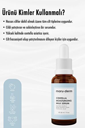 Maruderm Centella Asiatica Yatıştırıcı Nemlendirici Milk Serum 30 Ml