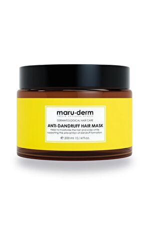 Maru.Derm Saç Maskesi | Kepeğe Karşı Etkili Saç Maskesi 300 ml | Normal/yağlı Saçlar | Vegan