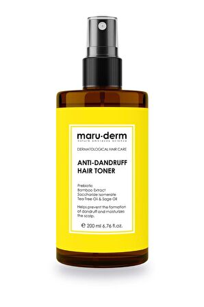 Maru.Derm Saç Tonik | Kepeğe Karşı Etkili Saç Toniği 200 ML | Normal/Yağlı Saçlar | Vegan