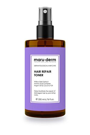 Maru.Derm Saç Tonik | Onarıcı Saç Bakım Toniği 200 ML | Yıpranmış Zayıf Saçlar | Vegan