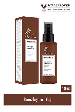 Maru.Derm Maruderm Sun Glow Tanning Oil | SPF 0 Doğal Bronzlaştırıcı Yağ 100 ML