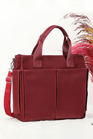 Foudil Saten Büyük Boy Çok Bölmeli Kadın Çantası BP-4795O