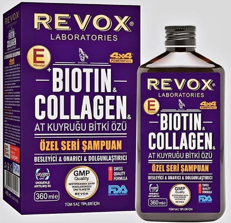 Revox Biotin Kolajen At Kuyruğu Şampuan Besleyici Onarıcı Dolgunlaştırıcı 360 ML