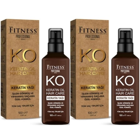 Fitness Professional Kuru ve Yıpranmış Saçlara Özel Keratin Yağı 100 ML x 2