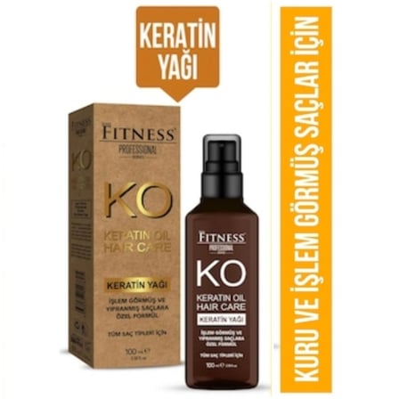 Fitness Professional Kuru ve Yıpranmış Saçlara Özel Keratin Yağı 100 ML x 2