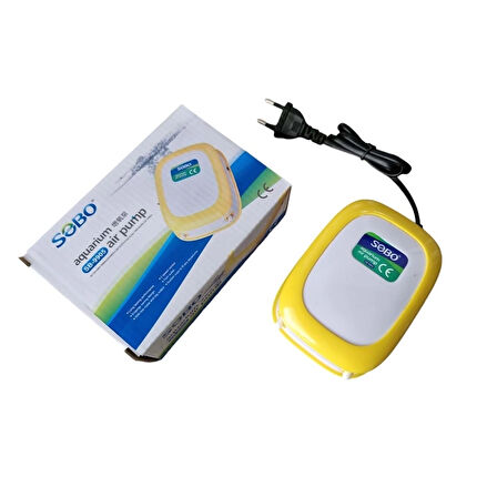 Sobo Ayarlanabilir Çift Çıkışlı Akvaryum Hava Motoru SB-9905