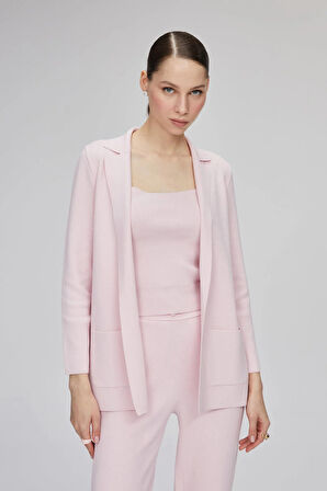 Join Us Kadın Bol Kesim Cepli Blazer Ceket 0051 Pembe