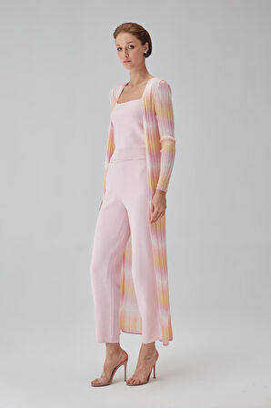 Kadın Triko Uzun Hırka - Mix | S