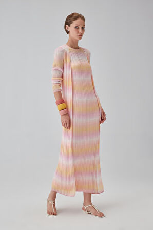 Kadın Triko Uzun Hırka - Mix | S