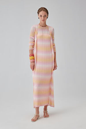 Kadın Triko Uzun Hırka - Mix | S