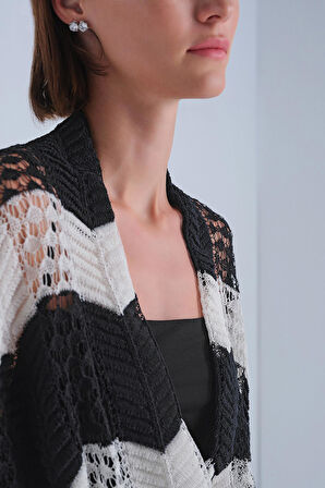 Ajurlu Kuşaklı Multi Kimono Hırka