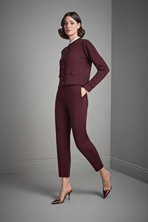 Beli Kordonlu Cepli Triko Pantolon