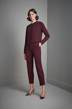 Beli Kordonlu Cepli Triko Pantolon