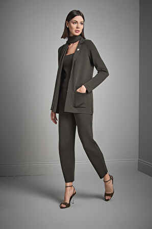 Beli Kordonlu Triko Pantolon