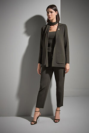 Beli Kordonlu Triko Pantolon