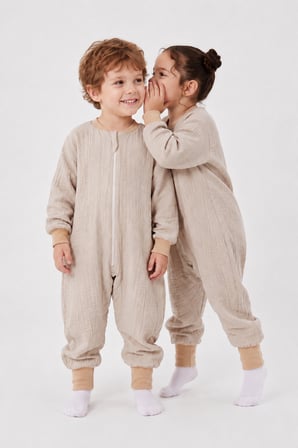 Çocuk Uyku Tulumu 1-8 Yaş Unisex Uzun Kollu 1 Tog %100 Pamuk Müslin 2706 