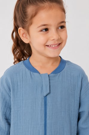 Çocuk Uyku Tulumu Dört Mevsim 1-8 Yaş Unisex Uzun Kollu 1 Tog %100 Pamuk Müslin 2706 