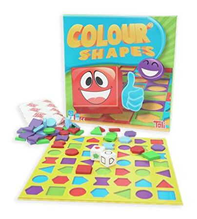 Colour Shapes Renkli Ahşap Taşlı Zeka Oyunu