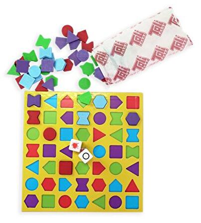 Colour Shapes Renkli Ahşap Taşlı Zeka Oyunu