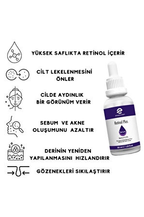 Retinol Plus Serum – Lifting Etkili, Derin Kırışıklık Karşıtı Yenileyici Saf Retinol Serum 30 ml