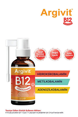 Active Plus B12 Vitamin 2'li Paket Metilkobalamin,hidroksikobalamin,adenozilkobalamin