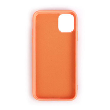iPhone 11 ile Uyumlu Cappy Silikon Kılıf Turuncu
