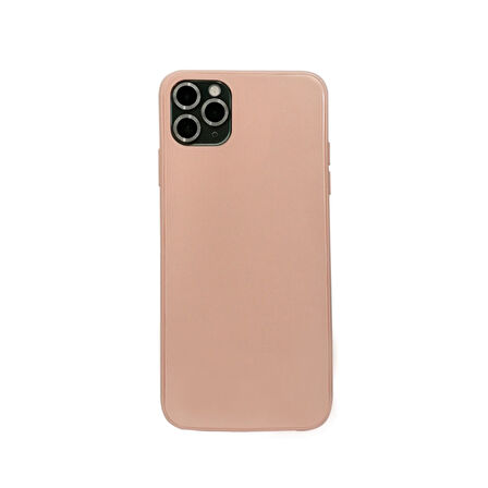 Apple iPhone 11 Pro Max Mint Silikon Kılıf - Pudra