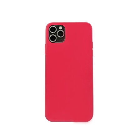 Apple iPhone 11 Pro Max Mint Silikon Kılıf - Pembe