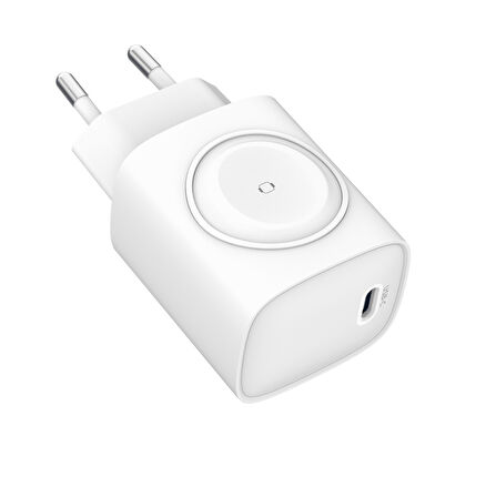 X-Level Charger Active Usb-C Gan Charger Kablosuz Özellikli 22W Beyaz Hızlı Şarj Adaptörü