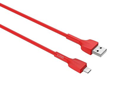 X-Move USB-A to Lightning Tüm iPhonelarla Uyumlu 1.2 Metre Hızlı Şarj  Data Kablosu Kırmızı  Xlevel