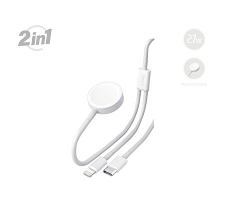 X-GoLink 2 in 1 Kablosuz Manyetik Şarj Cihazı Type-C - Lightning Şarj ve Data Kablosu Xlevel