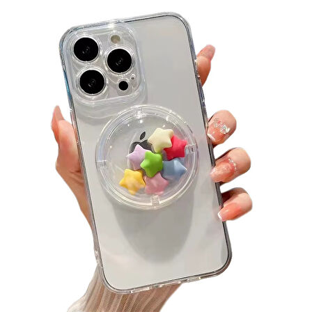 ARMORİX İPHONE 11 YILDIZ BONCUKLU HAREKETLİ SERT SİLİKON KILIF