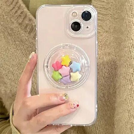 ARMORİX İPHONE 11 YILDIZ BONCUKLU HAREKETLİ SERT SİLİKON KILIF