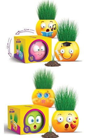 Çim Adam 12 Adet Yeni Nesil Kutulu Emoji Şekiller Parti Hediyelik Okul Öğrenci Karne Hediyeleri