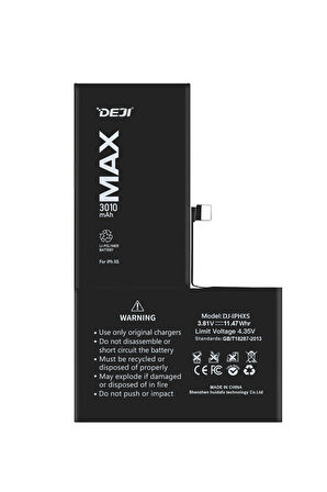 Deji iPhone XS Batarya 3010 mAh Mucize Batarya Deji