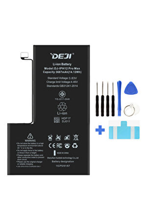Deji iPhone 12 Pro Max Batarya Mucize Batarya Deji - Orijinal mAh Kapasite