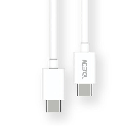 Woyax by Deji Type-C to Type-C PD Hızlı Şarj ve Data Kablosu Beyaz 1,2M