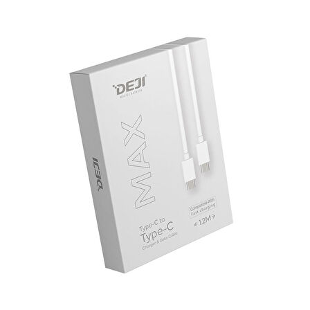 Woyax by Deji Type-C to Type-C PD Hızlı Şarj ve Data Kablosu Beyaz 1,2M
