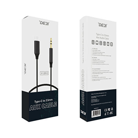 Woyax By Deji Type-C to Aux 3.5mm Ses Kablosu 1.2M