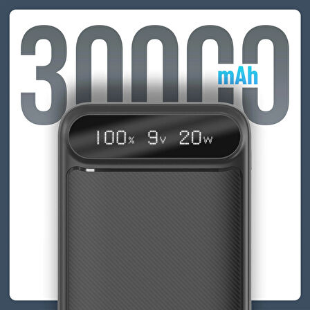 Woyax Powerbank 30000mah Hızlı 22.5w Taşınabilir Batarya Şarj Cihazı