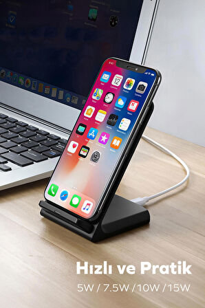 Woyax by Deji iPhone-Android Uyumlu 15W Hızlı Wireless Kablosuz Şarj Standı