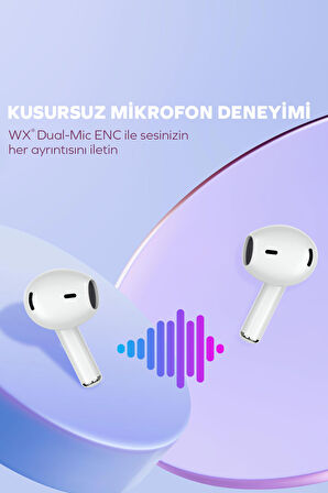 Woyax by Deji SE Kablosuz Bluetooth Kulaklık, HD 4 Mikrofon, ENC Gürültü Önleme, HiFi Stereo